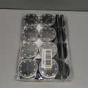 16 Pack Solar Ground Lights Outdoor, 8 LED Mini Flat Solar Disk Lights, IP65 Waterproof Anti-Rust Disc Light, Landscape Lighting for Garden Pathway Yard Walkway Driveway Lawn,Cool White