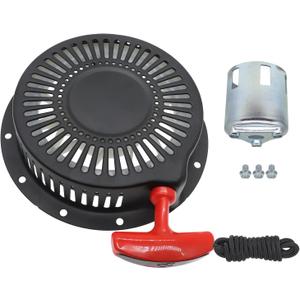 Universal Pull Start Assembly Compatible with 338cc 339c 389cc 390cc 420cc 439cc 459cc Portable Generators and Engines, for 6 or 4 Bolt Recoil Starter Cord Rope Assy