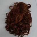Auburn Brown Synthetic Lace Front Wig,13×6 Glueless Shoulder Length Curly Bob Wigs for Women Daily Use 16IN（27/30）