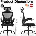 Office Chair, Ergonomic Computer Desk Chair with 3D Headrest