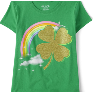 The Children's Place girls Lucky Girl Graphic Short Sleeve Tee L