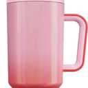 Meoky 40oz Tumbler with Handle, Leak-proof Lid and Straw, Insulated Coffee Mug Stainless Steel Travel Mug, Keeps Cold for 34 Hours or Hot for 10 Hours (Flamingo)