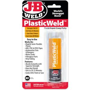 J-B Weld 8237 PlasticWeld Plastic Repair Epoxy Putty - 2 oz.