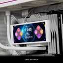 Thermalright TV LCD White Display Screen - Magnetic Suction, 6.86’’ IPS Panel, 1280x480 Resolution for Static/Dynamic Image Switching, Can be Paired with a Chassis/CPU Liquid Cooler(White)