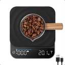 RENPHO Espresso Scale with Timer, Rechargeable Coffee Scale with Flow Rate Indicator, 0.1g Accurate Coffee Been Scale for Pour-Over, Gift for Coffee Lover, Calibarista, 3kg (Dark)