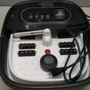 Snailax Foot Spa with Heat, Foot Bath, Collapsible Foot Spa Bath Massager with 8 Massage Rollers, Temperature Control, Bubbles, Pumice Stone, Foot Soaking Tub (Classic Black)