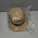 LADYBRO XL Straw Fedora Hats for Men Summer Trilby Beach Travel Panama Casual, 7 1/2 (L)
