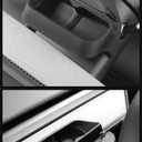 LUCKEASY for Tesla Model Y 2021-2024 Model 3 2021-2022 Instrument Panel Tray (Only Front Driver) Storage Tray Phone Holder Key Chains Box Anti-Slip Silicone Black