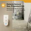 Kidde Carbon Monoxide + Explosive Gas, Natural Gas & Propane Alarm, Plug-in with AA Battery Backup, Digital Backlit Display, 85 dB Alarm, Rotating Plug, LED Status Indicators, 5th Edition, COPDLG