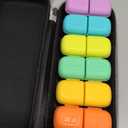 Weekly Pill Organizer 2 Times a Day, 7 Day Travel Medicine Pill Organizer with Moisture-Proof Silicone Lid, AM PM Daily Pill Box for Vitamins & Supplements, Aesthetics Pill Case(Rainbow)