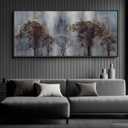 KLAKLA Living Room Wall Art - Black and White Wall Decor Large Picture Landscape Black and Gold Tree Artwork for Walls Frame Canvas Bedroom Office Home Decor 70x31 Inches (31x70)