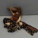 DELIFUR Dog Halloween Costume Funny Dog Cowboy Riding Costume Pet Costume Cat Suit Cowboy Rider Style for Small Medium Large Dogs (Primitive Man, Medium)