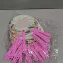 50 Pcs Baby Shower Party Favors for Guests on Baby Thank You Fans Cute Handheld Plastic Fans Gifts for Girl Boy Gender Reval Party Favors(Flower)
