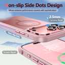 Mist-Armor Designed for iPhone 17 Pro Max Case, [Fit for Mag Safe] [Non-Slip Edge] Military Grade Protective Bumper Silicone Matte Phone Case Cover for iPhone 17 Promax 6.9" Men Women, Pink