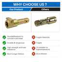 New Upgraded PTO Adapter, Female 1-3/8 & 6 Spline and Male 1-3/8 & 6 Spline, Universal PTO Extender Adapter for Tractors, Push Pin Type