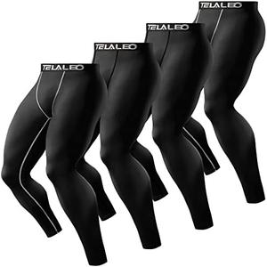 TELALEO Men's Compression Pants Leggings Sports Tights Performance Athletic Baselayer Workout Running S