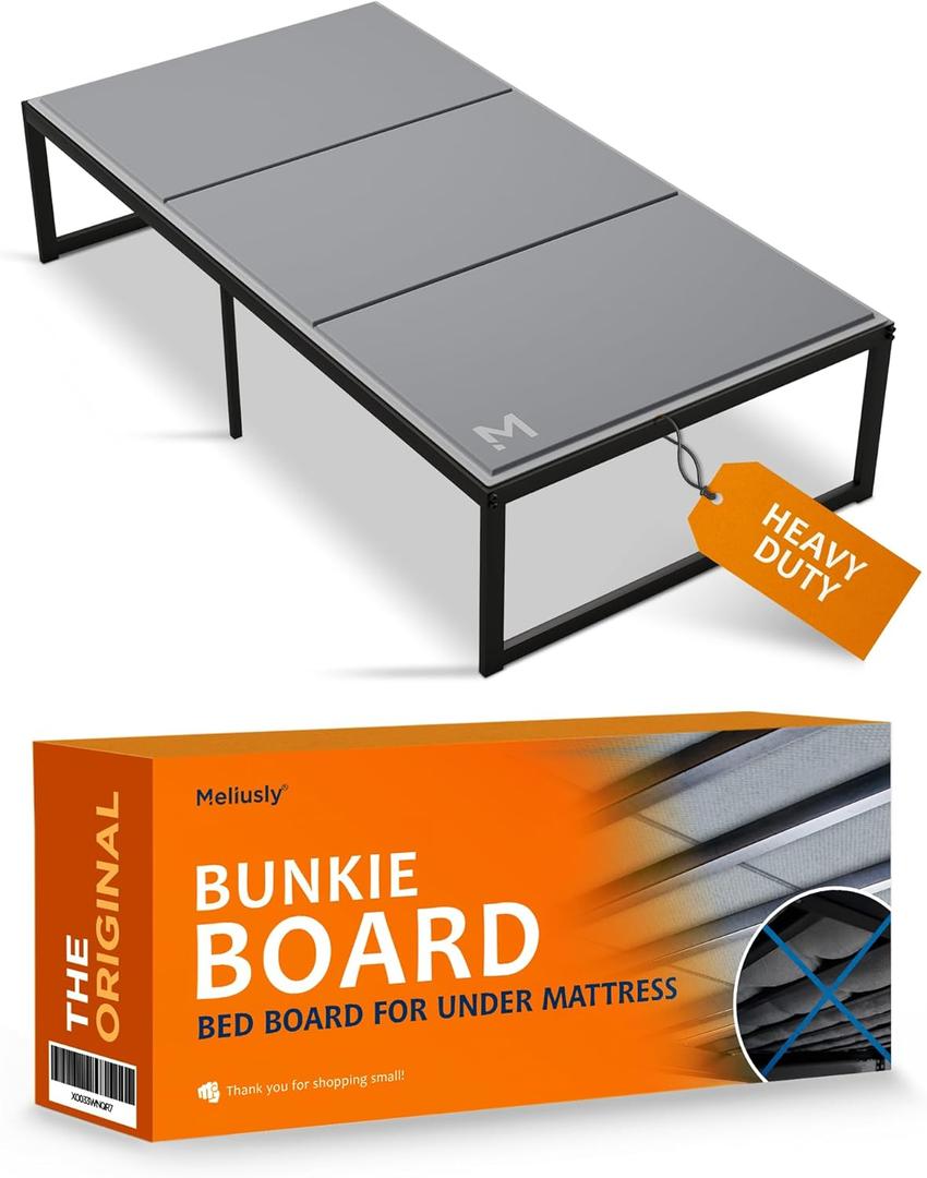 Meliusly Heavy Duty Bunkie Board Twin XL Size (38x79) - Non-Slip Breathable Bed Support Board for Slatted Bed Frame, Anti-Sag Under Bed Support, Noise Minimizing Moisture Resistant