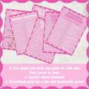 2 x 4 Bridal Shower Game Set, Four Fun Wedding Games with Answer Sheets and Pencil Activity Accessories, Perfect for 90's Bride and Groom Bachelorette Party Wedding Favors, 62 Pieces (Light Pink)