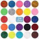 Fine Glitter 24 Colors Craft Glitter for Resin Makeup for Body Nail Face Hair Eyeshadow Lip Gloss Making