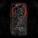 TRADAY Cool Gladiator Phone Case Compatible with iPhone 16 with 3D Embossed Clear Frosted Trendy Phone Case