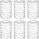 Teenyyou 6 PCS Clear Hammered Chandelier Wall Sconce