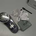 POPCHOSE Fabric Shaver, Lint Shaver for Clothing, Electric Lint Remover with 6-Leaf Blades, Sweater Shavers to Remove Pilling, Clothes Shaver for Couch, Furniture, Fuzz, Lint Ball, USB Rechargeable (Grayish White)