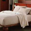 Bedsure Cotton Duvet Cover King - 100% Cotton Waffle Weave Beige Duvet Cover King Size, PureWoven Breathable Bedding Set for All Season, 3 Pieces, 104"x90"