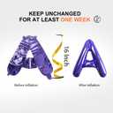 52 pcs Purple Foil Letter Balloons with Air Pump, 16 Inch 2 A-Z Sets - Mylar Alphabet Balloon Kit for Birthday Banner & Party Decorations