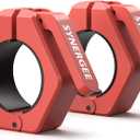 Synergee Barbell Collars - Magnetic or Aluminum  Locking 2" Olympic Size Weight Clamps - Quick Release Collar Clips  Bar Clamps Great for Olympic Lifts and Strength Training