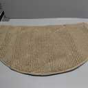 BEQHAUSE Dirt Trapper Door Mat 17" x 30" Half Circle Non-Slip Washable Doormats Entrance Rugs Absorbent Welcome Low Profile Floor Mats for Front Back Door and Entryway, Light Beige