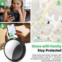 4 Packs Air Tracker Tags Compatible with Find My (iOS Only), Bluetooth Tracker, Smart Keys Finder and Item Locator with Waterproof Case for Wallet Luggage (2B+2W)