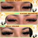 Fluffy Lash Clusters Kit 200D+260D+300D Eyelash Clusters Spikes Lash Extension Kit Thick Eyelash Extension Kit D-Curly Cluster Eyelash Extensions 12-20MM Mink Individual Lashes Cluster by TNFVLONEINS