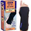 BRACEOWL-Carpal Tunnel Wrist Brace Adjustable Night Splint for Pain Relief, Tendonitis & Arthritis Fits Left or Right Hand, Support for Men & Women
