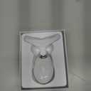 7 Color Face and Neck Massager Light Therapy, Red Light Based Facial Massager for Skin Care, Smoothing, Firming (White)