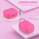for AirPods Pro 2nd/1st Generation Case, Magnetic Lid Compatible with MagSafe, Flower Engraved Airpods Pro 2&1 Gen Soft Silicone Protective Cover with Cleaner Kit&Keychain&Lanyard(Rose Red)