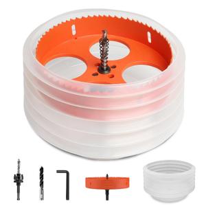 Storystore 6 1/4 Hole Saw for Recessed Lights Can Lights, 6.25 Inch Hole Cutter with Dust Bowl for Recessed Lighting, Hole Saw Dust Catcher with Bi-Metal Wood Drywall Hole Cutter