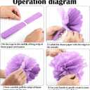 Retirement Party Decorations for Women - Purple Happy Retirement Banner Balloons, Garland Paper Pompoms Bunting Farewell Decor for Retired Coworker