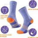 Gonii Women Socks Hiking Running Thick Cushion Athletic Crew Socks 5-Pair, Size 5-9