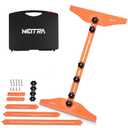 Neitra Stair Tread Template Tool  Heavy-Duty Aluminum Alloy Stair Gauge for Accurate Angle & Length Measurement, Adjustable Sliding Rods & Wooden Strips, Ideal for Stairs, Risers, and Partitions