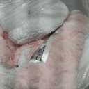 Peluche Lux Faux Fur Baby Blanket - Luxurious Cuddle and Swaddle Blanket for Newborn - Soft Plush Baby Blankey - Fuzzy Baby Blankets for Boys & Girls (ICY Rose and Natural, 29" x 36")