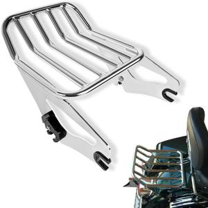 Detachable Two-Up Luggage Rack Mounting Rack Tour Pack Mount Compatible with 2009-2024 Harley Touring Road King Ultra CVO Limited Street Glide Road Glide Electra Glide Chrome