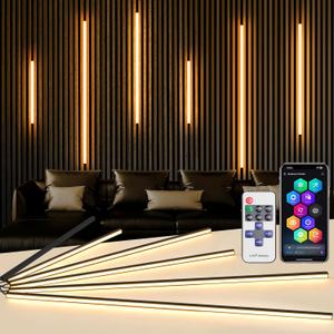 3000K LED Recessed Lighting Kit, 6pcs Adhesive Wall Strip Lights with WiFi, 2*（16"+24"+36" )
