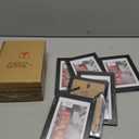 Lavezee 3.5x5 Black Picture Frames Set of 6, Multi Frames Matted to Display Photos 3.5 x 5 with Mat or 4x6 without Mat for Wall and Tabletop