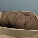 Blazing Needles Solid Microsuede Swivel Rocker Chair Cushion, 48" x 24", Chocolate