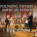 Founding Fathers Calendar 2026 Patriotic American History Monthly Wall Calender 12 Month | American Made In The USA