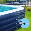 Inflatable Swimming Pool with 4 Air Chambers99"x60"x28" Heavy Duty Deepened and Thickened Kids Pool, Swimming Pool for Adults Kids Family, Blow up Pool for Backyard, Garden,Outdoor