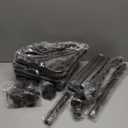 32-122inch Corner Shower Caddy Tension Pole Brown, Rustproof Drill-Free Shower Shelves for Bathroom Bathtub Washbasin, Adjustable Shower Organizer with 4 Tier Patent Stable Shelves & Towel Bars