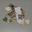 Ferraycle 16 Pcs St. Patrick's Day Tiered Tray Decor Set Shamrock Gnome Truck Wood Sign Rustic Irish Theme Table Centerpiece Tabletop for Home Table(Clover)