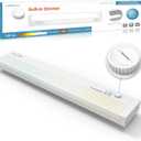 LED Under Cabinet Lighting Built-in Dimmer Plug in or Hardwired,18 Inch 9W Dimmable 5 Color 2700K/3000K/3500K/4000K/5000K, ETL Listed Linkable Under Cabinet Lights for Counter,Kitchen,White