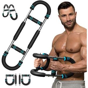 Twister Arm Trainer, Chest Workout Equipment, Three-Level Adjustable Forearm Strengthener at Home, Portable Fitness Exerciser, Gifts for Men Women Dad Bro Husband (Blue 30-70lb)